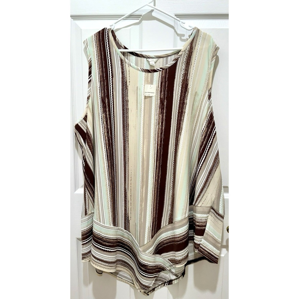 Women's Sleeveless Tunic Boho Hippie Shades of Browns Plus 26/28 - Picture 1 of 9